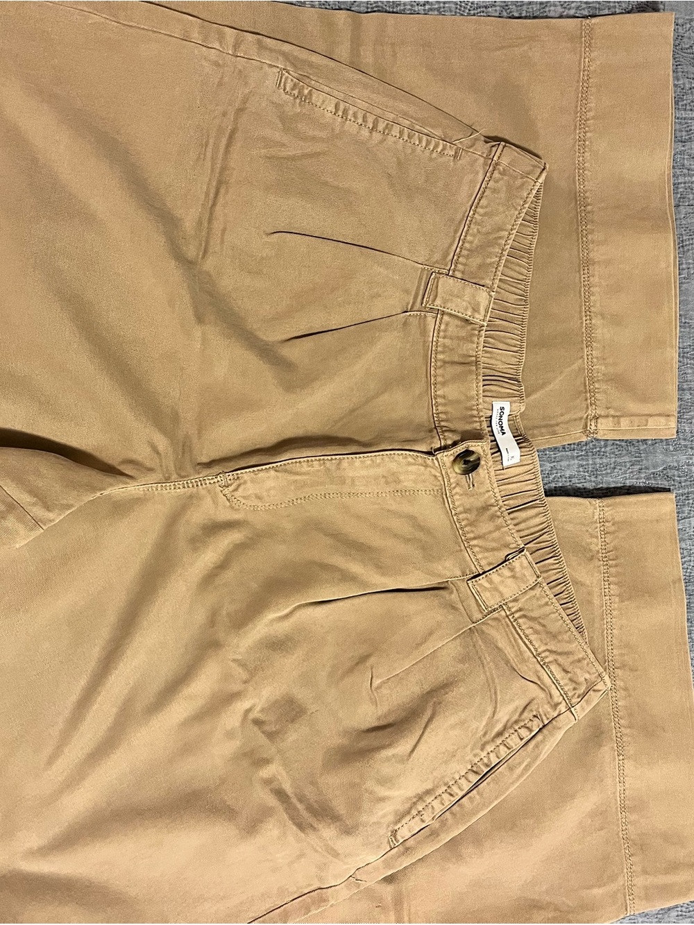 Sonoma Goods for Life High-Rise Wide-Leg Pants in Khaki Beige - Picture 4 of 11